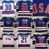 Kob Weng 1980 Miracle on Ice Hockey Trikot #17 Jack O'Callahan #21 Mike Eruzione #30 Jim Craig Männer 100% genähtes Team USA Hockey Trikots Blau