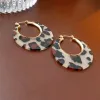 Earrings Fashion Leopard Print Women Earrings Creative Circle Advanced Design Hoop Earring for Women Fashion Versatile Jewelry