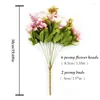 Dekorativa blommor Koko Flower Artificial Bouquet med 13 huvuden Europeiska Peony Home Decor Dining Table Center Decoration Wedding Wedding