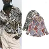 Kvinnors blusar Casual Silk Satin Texture Drape Loose Shirt Top