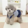 Dog Apparel Little Clothes Spring Thin Strap Denim Skirt Cute Bear Stripe Dress Small Teddy Towable Two Legged Pet Clothing