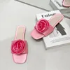 Slippers Aneikeh verão raso raso casual moda quadrada salto chapado para mulheres lesão de lazer de baixo para baixo punho