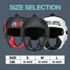 Faworyczny pełnoprawny kask bokserski Muay Thai PU Skórzany trening Sparing Boxing Heaks Gym Sprzęt Taekwondo Head Guard 240416