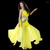 Stage Wear Women Egyptian Belly Dance Costume Set Popsong Performance Oriental Outfit Group Competition Costumes Long Maxi Skirt