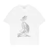 Skeleton Man imprime mans algodão Cretative Cretative All Math Moda Casual Casual Tops Men, estilo de camisa 240412