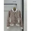 Milan Runway Jackets 2024 Ny Spring Stand Collar Long Sleeve Märke samma stil Rockar Womens Designer Tops 0301-9