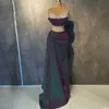 Romantiska stropplösa balklänningar för kvinnor Rhinestones pärlor afton klänning sida delad satin vestidos elegantes para mujeres anpassade