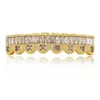 Zircon rectangulaire 18K Electroplated cuivre Hip-Hop Braces adaptés aux hommes et aux femmes Halloween Dentures Grillz