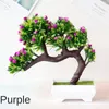 Dekorativa blommor konstgjorda växtgäst-hälsning tall trädkrukta bonsai trädgård balkong dekoration falska växter el desktop ornament