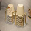 Decorative Plates Easy Use Acrylic Cup Holder Luxury Moisture Proof Simple Paper Storage Rack Dust-proof Disposable Home