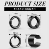 Earrings 1 Pairs Ear Clip Earrings for Men Women Stainless Steel NonPiercing Huggie Hoop Earrings Unisex Clip on Earrings Jewelry