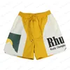 Shorts Summer Fashion Beach Pants Designer Shorts Rhude Men's High Quality Street Wear Red Blue Black Purple Long Pants Men's Shorts