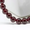 Strands Natural Garnet Prezent Kamień Naturalna bransoletka granatowa Mężczyźni bransoletki dla kobiet wina czerwona koralika Bransoletka Bransoletka biżuteria bransoletka