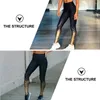 Pantalones activos joggers de lentejuelas mujeres elegantes fitness yoga jean leggings control de barriga dorado jogging