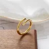 Anello per chiodo anello anello intarsio anello diamantato anello di lusso anello classico cuffia unisex coppia di moda ha halo gioielli in oro di San Valentino regalo di San Valentino N6O1#