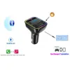 G38 FM Transmitter Type-C Dual USB Ports Fast Charging Colorful LED Light Car Charger BT 5.0 Wireless MP3 Player