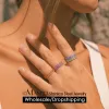 Bande Emanco Rhinestone in acciaio inossidabile gioielli in acciaio nascita anello di pietra colorata pietre 12 zodiac ad anello zodiacale regalo di compleanno