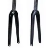 Parts Carbon Fiber Fork 14 16 18 20 22"inch Folding BMX Bike Fork Bicycle Front Forks Axle width 74mm or 100mm V Brake