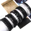 Stands Fashion Natural Stone Beads Men Bracelet multicouche Black Lava Onyx Perles charme Bracelet Bracelet Bracelet Femmes Bijoux Couples Couples