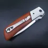 Steel High Hardness Folding Blade Knife Outdoor Portable Survival Self Defense Military Tactical Multitool Knives Wooden Handle