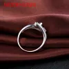 Bands 925 Sterling Silver Needle Engagement Ring Fashion Jewelry Classic Style Austrian Crystal Prong Setting Women Girls Wholesale