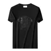 Męskie T-shirty projektant Forest Hunter Summer Nowy okrągły szyję T-shirt z krótkim rękawem Hot Diamond Concawy Metal Expossed 6888/P75 W3ML