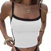 Spring New Womens Vest Wear Contrast Small Slim Short Sexy Basicless Tank Top
