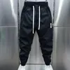 Mäns byxor dragskor Män harem Elastisk midja Löst ankelbandad sommarlast Baggy Joggger Casual Sports Trousers