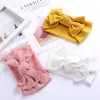 Accessories 12Pcs/Lot Crochet Knit Baby Girl Headband 3M5T Ribbed Woolen Yarn Bowknot Hair Bands Autumn Winter Headwrap Accessories