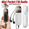Радио FM Radio Mini Pocket Clip Radio Typec Зарядка подсвет