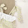 Cervo unico Jonmi 2022 Bodyborn Girlsuit Bodysuits Bodysuits Floral Stampato in stile coreano per bambini Cannelli in cotone tutela