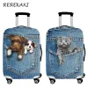 Accessoires Cowboy Suitcase Hover 3D Cat Chien bagages Couvertures de protection élastiques 1832 pouces Baggage Couvre-poussière Accessoires de voyage