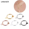 Boucles d'oreilles Unneier 2 / PC Femmes Clip sur cerceau boucles d'oreilles parties Bijoux Charmes pour fabriquer des boucles d'oreilles accessoires matériaux accessoires Supplies