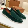 LP shoes Summer Wak charms suede loafers Moccasins Apricot Genuine leather men casual slip on fats women Luxury Designers flat Dressshoe