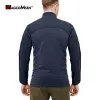 Accessoires Magcomsen Tactical T -shirt voor heren met 1/4 Zip Long Slve Army Combat Shirts Militaire pullovers Tops Outdoor Fishing Work -kleding