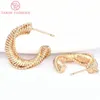 Studörhängen (7743) 2st 20mm 24k Gold Color Brass Semicircle Shape Earring Hooks Högkvalitativa DIY -smycken Fynd Tillbehör Tillbehör grossist