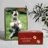 Urns en bois KeepSake Urn Box Pet Memorial Urn Dog Chat Ashes Box Box Pet Paw Crémation funéraire personnalisée Urnes Chiens de chat