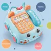 ChildrenS Simulated Telephone Landline Toy Baby Early Education Music Story Cable Phone Car Kids Fun Learning Props 240422