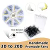 500 lösa promade fans 3d till 20d handgjorda ultralöriga mjuka ryska volym fransar premade volym fans blandar längd ögonfransförlängning 240422