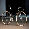 Bisikletler Retro Bisiklet Yarışı Gümüş Kaplama Sabit Dişli Bisiklet Tek Hızlı Flip-Flop Vintage Fixie Günlük İşe Gidme Y240423