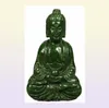 Hela billiga kinesiska gamla handarbeten Green Jade Carving Buddha Pendant Netsuke91211044087273