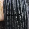 Strängar Real BestXy 5m/Lot Super Fiber Leather 5mm lädersladd Svart flätade läderkabel för DIY -smycken armbandsladdar Material