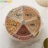 Storage Bottles 360° Rotatable Rice Dispenser Automatic Soybean Corn Coffee Beans Box Sealed Grain Bucket Kitchen Food