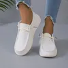 Casual Buty Fashion Women Vulcanize Ladies Flats Wygodny poślizg na mokasynach Wygodne sporne trampki na świeżym powietrzu 2024