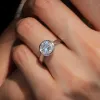 Zespoły Caoshi Modna ramka Ustawienie pierścionka żeńska oprawa weselna prosta design genialny okrągły kształt cyrkonia propozycja biżuterii