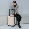 Carry-ons 22/24/26 inch trolley bagagekas, rollende bagage 20 inch draagtas voor bagageverskoffer op dames universele wielen valises