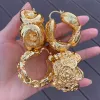 Orecchini orecchini a cerchio Orecchini a goccia di rame in oro a forma di fiori per donna 2023 Accessorio per le ragazze della festa di moda