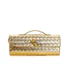 Nieuwe mode Bottegs Venets Cross Single Long Clutch Handle 2023 andiamo Bag Buckle Lady Hardware Bags Purse Lock Woven Stick Schouder Women Baguette Zylh jeo4