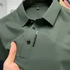 Marchio Summer Printing Polo Shirt Men Business Casual Fashion Solid traspirante Magliette a maniche corte Camisas de Hombre 240417