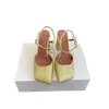 2024 Vår- och sommardesigner Sandaler Nya diagonala fyrkantiga höga klackar 9,5 cm Original Cowhide Production of Fashion Top Quality Casual Women's Shoes with Luxury Box.